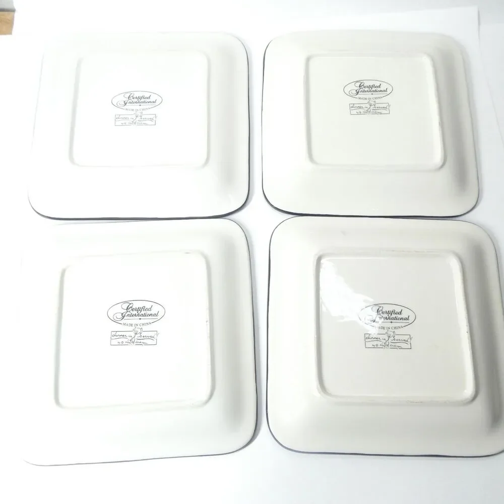 4 Square Plates 8